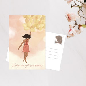 Luftballons Postkarte, Geburtstagskarte, Glückwünsche Postkarte
