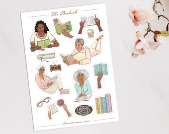 Bookish Chapter 5 Stickers, Bookworm Stickers, Bibliophile Stickers, Bookworm On Vacation Stickers