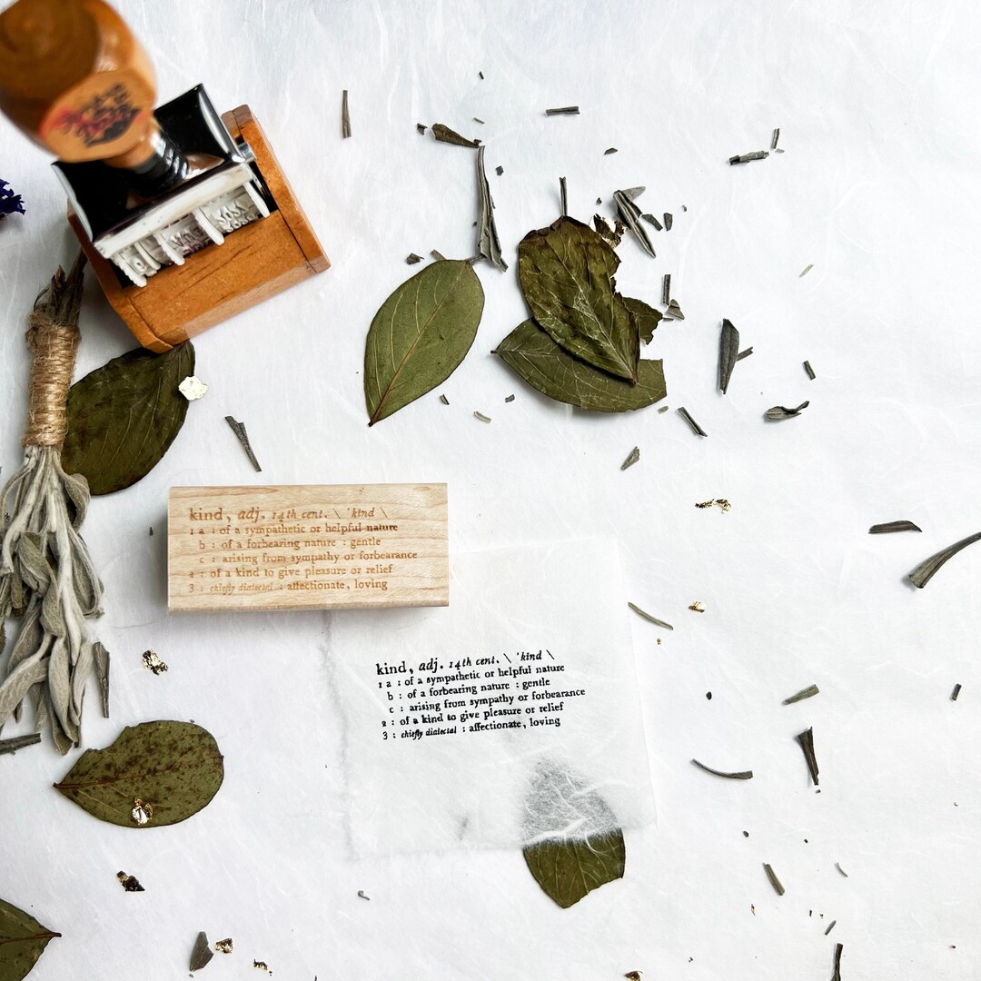Kind Definition Rubber Stamp Kind Rubber Stamp Words Rubber Etsy
