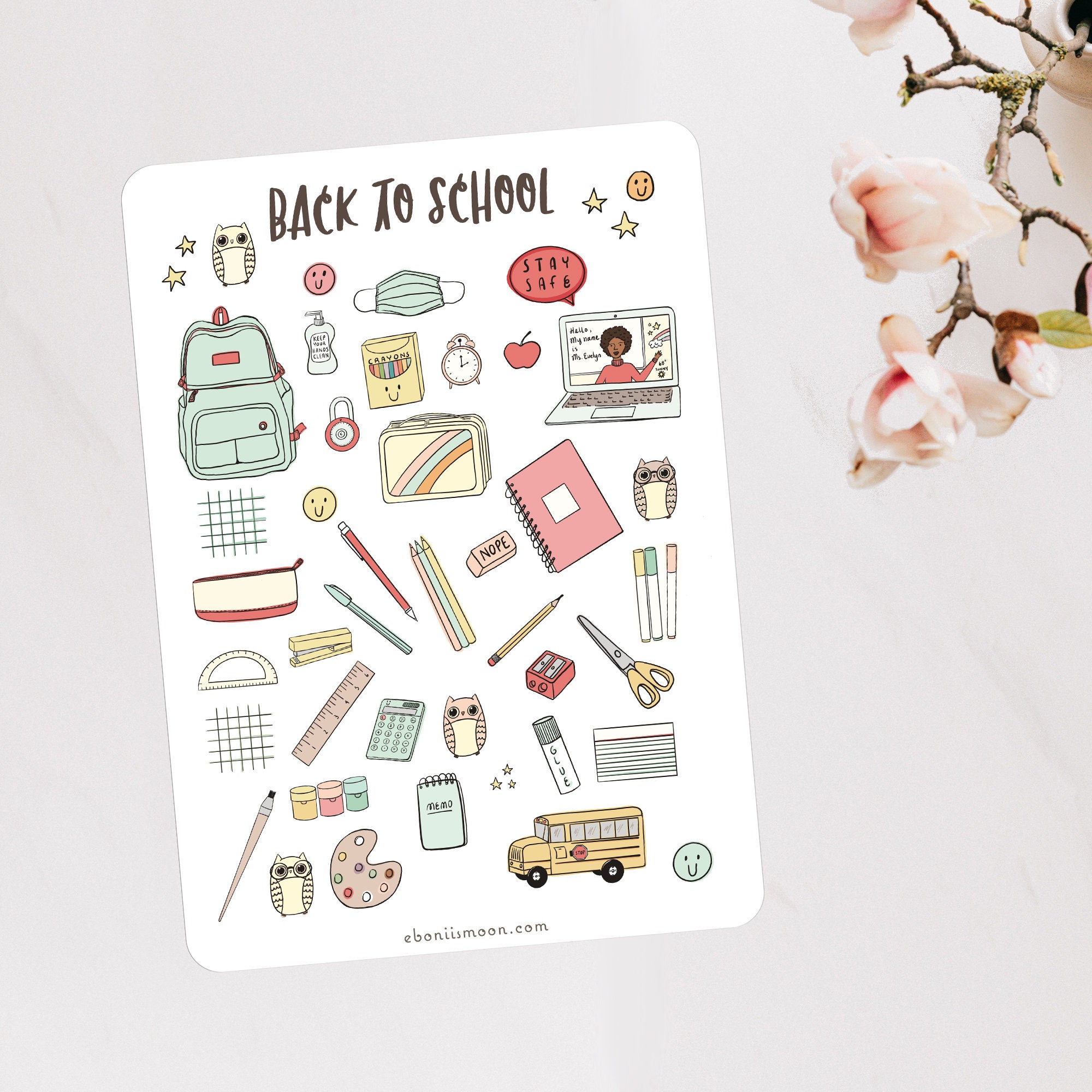 Back to School Supplies, 50pcs First Day of School Aesthetic