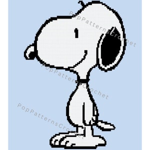 Snoopy Blanket Crochet Pattern Digital Download - large and small