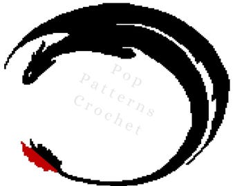 Krokmou - comment dresser votre dragon - couverture au crochet motif téléchargement numérique - grand