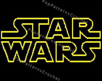 Logo Star Wars Blanket Crochet Pattern Digital Download - Large and Small