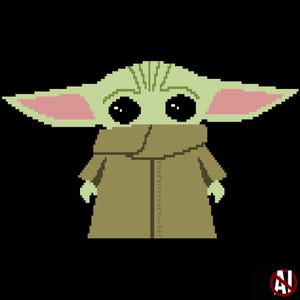 Baby Yoda Mandalorian Star Wars Blanket Crochet Pattern Digital Download - Large and Small image 1