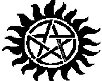 Supernatural Blanket Crochet Pattern Digital Download - Large and Small