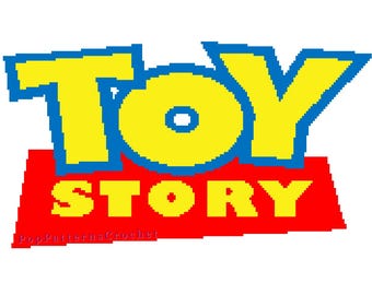 トイ・ストーリーのロゴ入りブランケットかぎ針編みパターン デジタルダウンロード - 大小