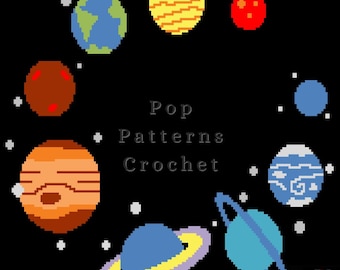 Solar System Blanket Crochet Pattern Digital Download - Large