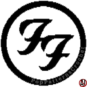 Foo Fighters Band Logo Blanket Crochet Pattern Digital Download - Large and Small