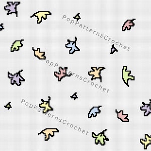 Heartstopper Leaves Blanket Crochet Pattern Digital Download - Large and Smaller