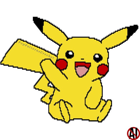 ピカチュウポケモンブランケットかぎ針編みパターン デジタル