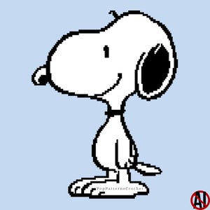Patrón de crochet para manta de Snoopy (descarga digital) - Grande y pequeño