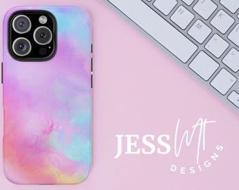 Colorful Tough Phone Cases - Durable Protection, Trendy Design, Gift for Tech Lovers, Smartphone Accessories, Rainbow Aesthetic