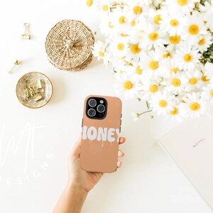 Honey Phone Case, Aesthetic Tough Phone Cases, Cute Honey Bee Cover, Protective Phone Case, Unique Phone Accessories