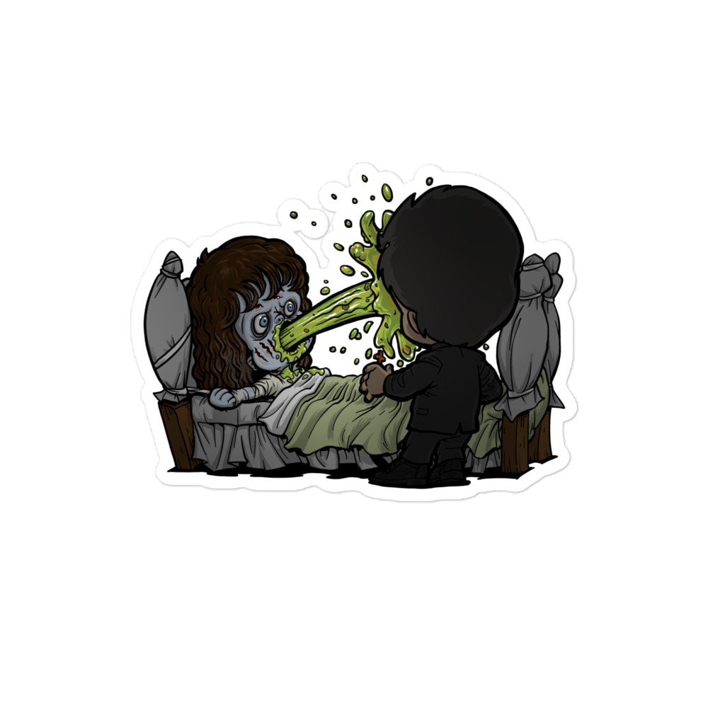 Exorcist Sticker Father Karras Pea Soup Vomit Catholic Horror Etsy