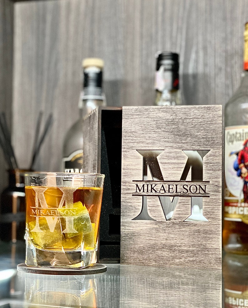 etsy whiskey glass personalized