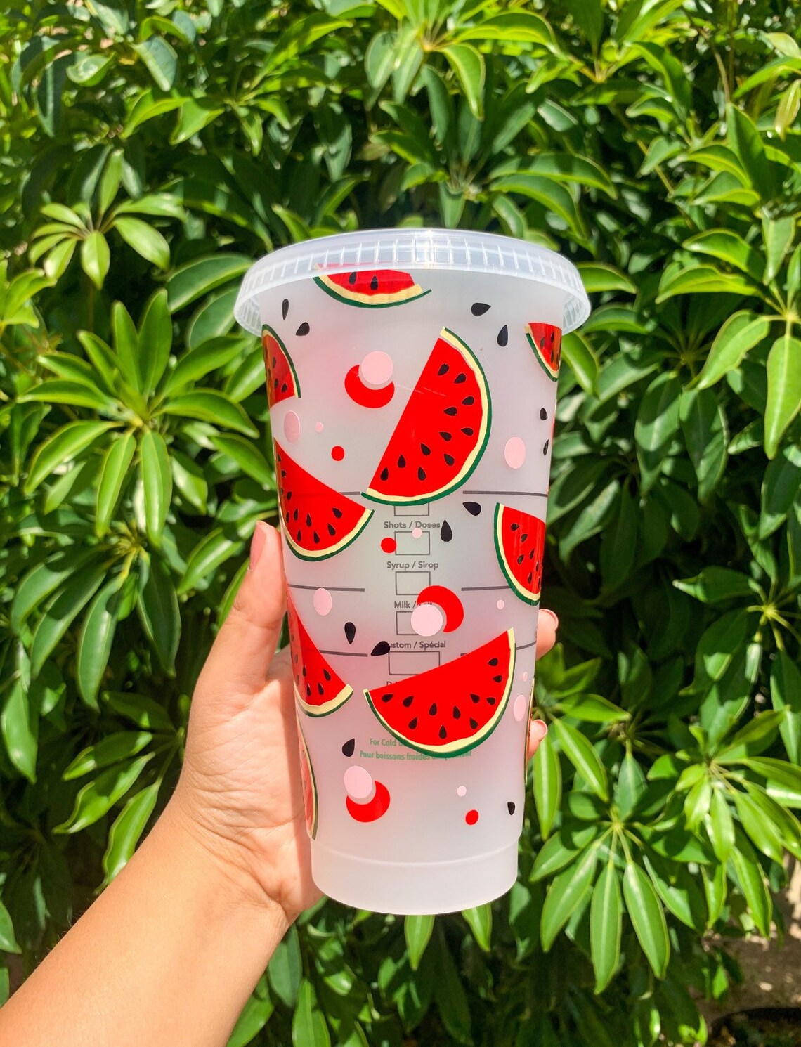 Watermelon Starbucks Cold Cup Watermelon Starbucks Tumbler Etsy