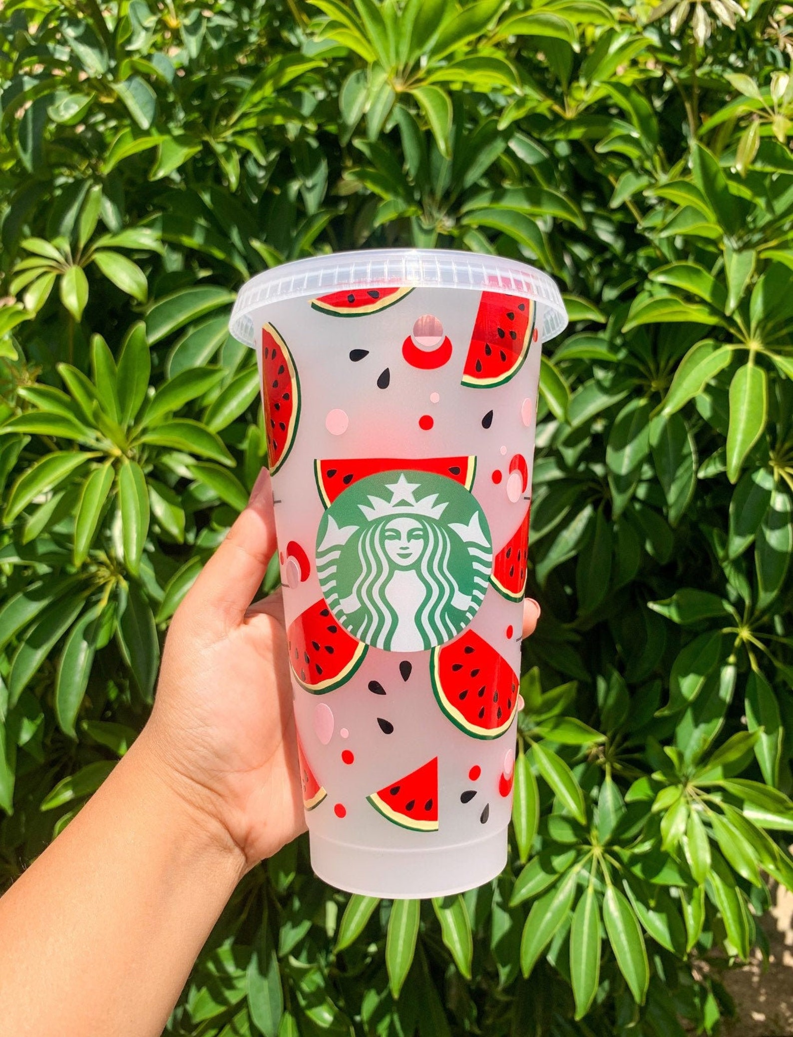 Watermelon Starbucks Cold Cup Watermelon Starbucks Tumbler Etsy