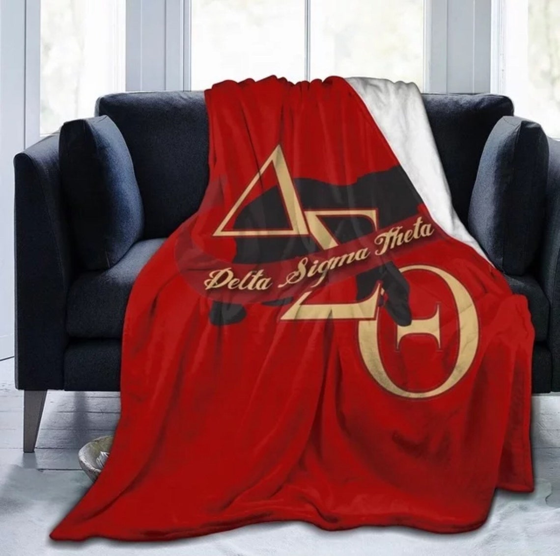 Various Sized Delta Sigma Theta Throw Blankets Etsy