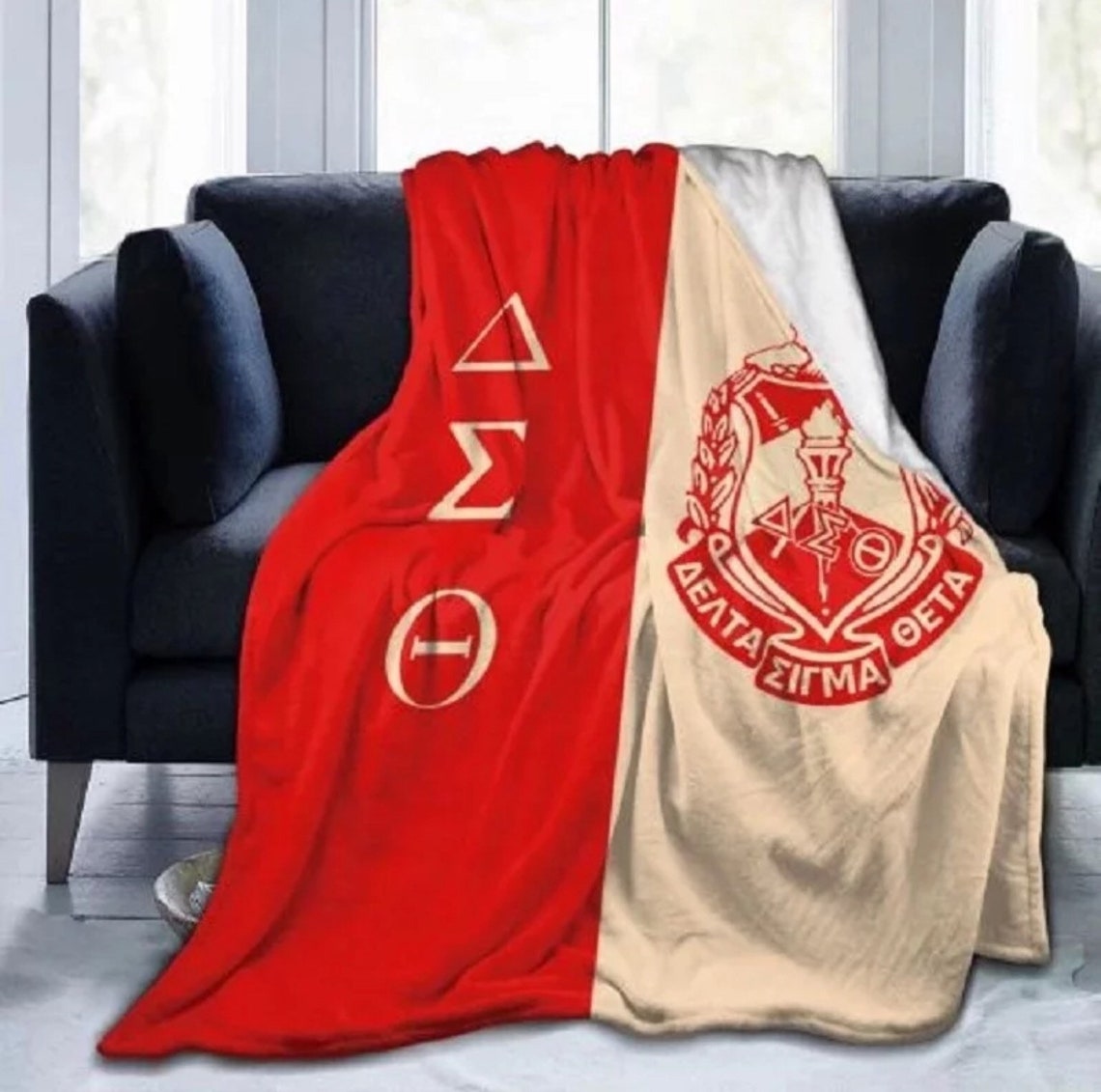 Various Sized Delta Sigma Theta Throw Blankets Etsy
