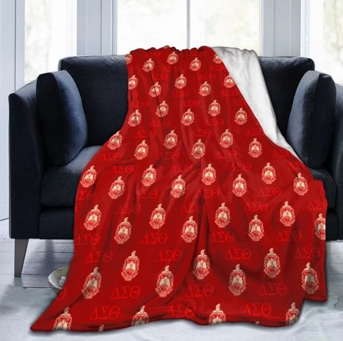 Various Sized Delta Sigma Theta Throw Blankets Etsy