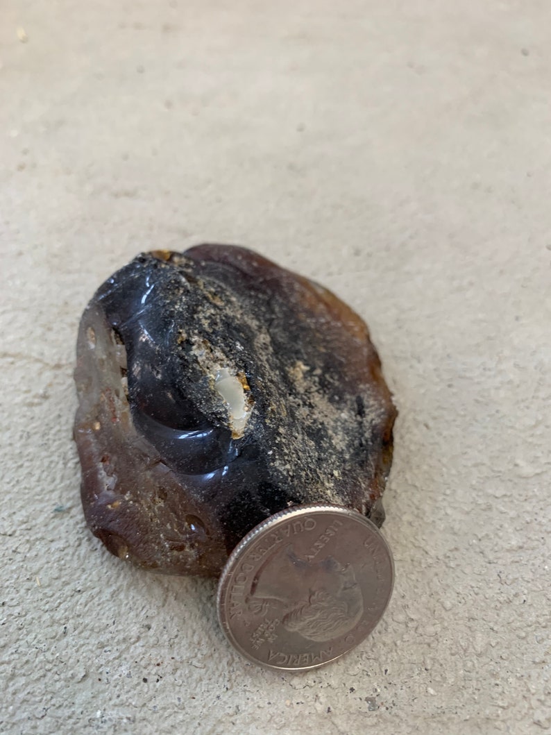 Brown Sea Glass Rock Etsy