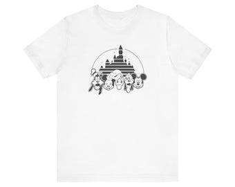 T-shirt Disney Castle Friends - magisch sprookje grafisch T-shirt, Disneyland vakantieshirt, cadeau kasteelliefhebber, Mickey Mouse fantop,