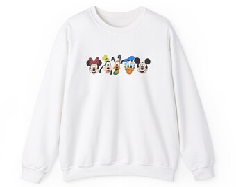 Sudadera unisex con cuello redondo de Disney: jersey con gráfico mágico de Mickey Mouse, regalo para fanáticos de Disney, ropa acogedora para el invierno, Disneyland