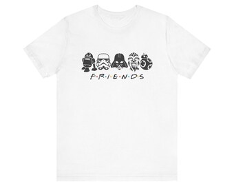 Camiseta unisex de Star Wars Friends, camiseta gráfica de película de ciencia ficción, regalo para fanáticos, camiseta Galaxy, ropa geek