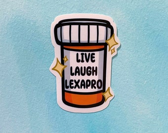 Pegatina de Lexapro: Vive, ríe