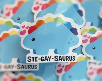 Ste-gay-saurus Vinyl Sticker 3"