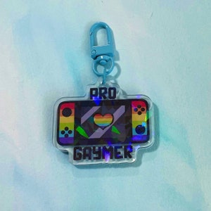 Pro Gaymer Holo 2&quot; Keychain