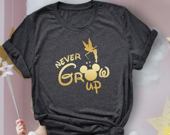 Never Grow Up Disney Shirt, Family Matching Vacation Tee