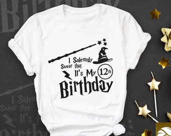 Customize Birthday T-Shirt: Wizard Theme Party Shirt