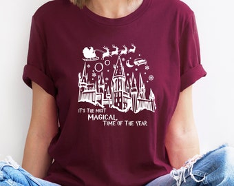 It's The Most Magical Time Of The Year Shirt, Christmas T-shirt, Wizard T-shirt, Christmas Family Party,  Universal Studios Christmas