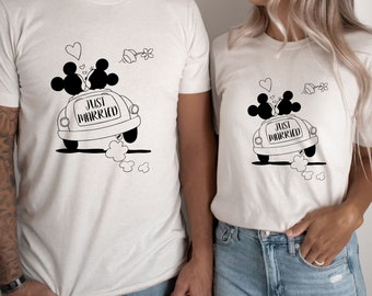 Just Married Disney Couple T-Shirt, Honeymoon Tee