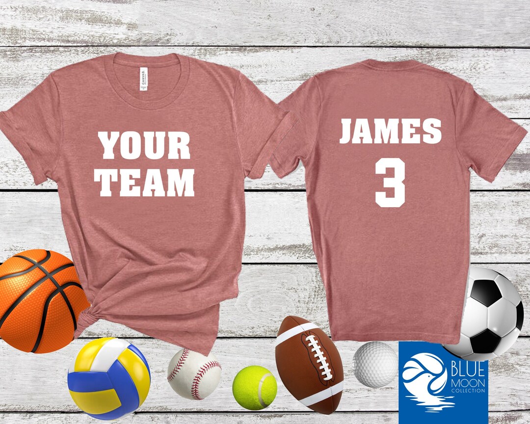 Customized Sports Tshirts, Your Team & Your Name, Your Own Shirt