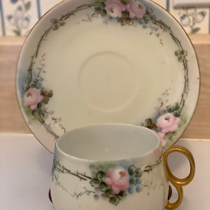 Vintage Hand Painted Nippon Teacup Set