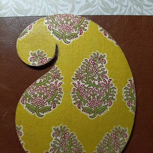 Decoupage Quilled Placement Paisley, Rangoli, Decoration, Housewarming, Festival, Pattern, Diwali, Dussehra, Ganesha Chaturthi, Handmade image 5