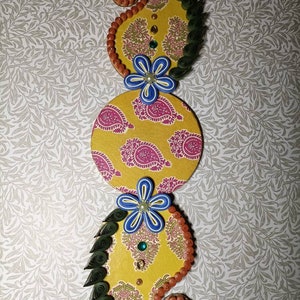 Decoupage Quilled Placement Paisley, Rangoli, Decoration, Housewarming, Festival, Pattern, Diwali, Dussehra, Ganesha Chaturthi, Handmade image 6