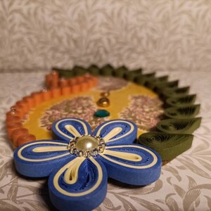 Decoupage Quilled Placement Paisley, Rangoli, Decoration, Housewarming, Festival, Pattern, Diwali, Dussehra, Ganesha Chaturthi, Handmade image 3