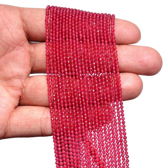 Perline Rotonde In Giada Rossa Naturale Per La Creazione Di - Foto 4