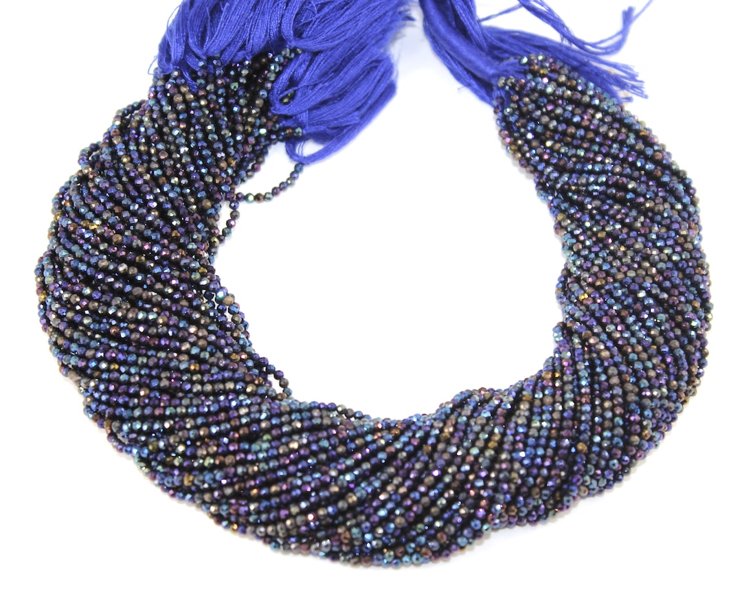 Roundel Black Spinel Rondelle Faceted Beads, 26 Gram at ₹ 1060/piece in Jaipur