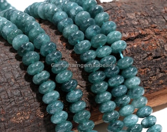 Rare Grandidierite Beads, Grandidierite Quartz Smooth Rondelle Beaded Gemstone Beads, 8mm Madagascar Grandidierite Jewelry, Wholesale Beads