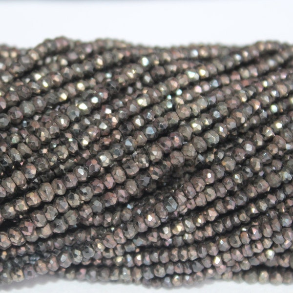 Diamond Spinel Coated Faceted Rondelle Beads Faceted Diamond Spinel Coated Rondelle Beads Rondelle Diamond Coated Beads Diamond Spinel Beads