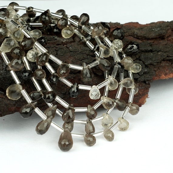 Quartz miel, gemme naturelle, perles briolette en forme de cœur à