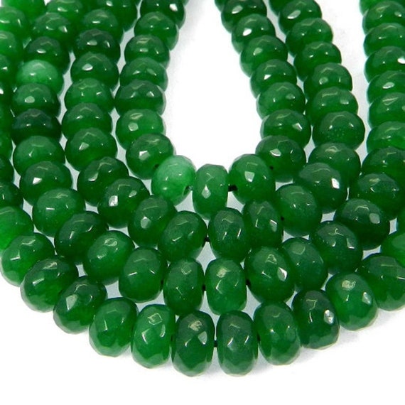 Green Jade Faceted Rondelle Beads, Green Jade Rondelle Beads, 4mm Green  Jade Beads, Jade Beads for Jewelry Making 15 Inches Strand 