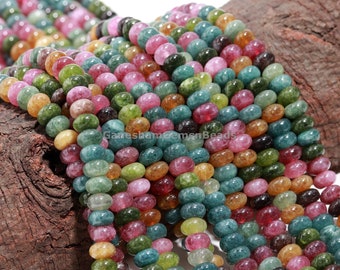 Bellissimo Quarzo Multicolore, Perle Di Pietra Preziosa Rondelle Lisce Di Alta Qualit&agrave;, Perle Fatte A Mano, Per La Creazione Di Gioielli, Fornitore All'ingrosso - Italia