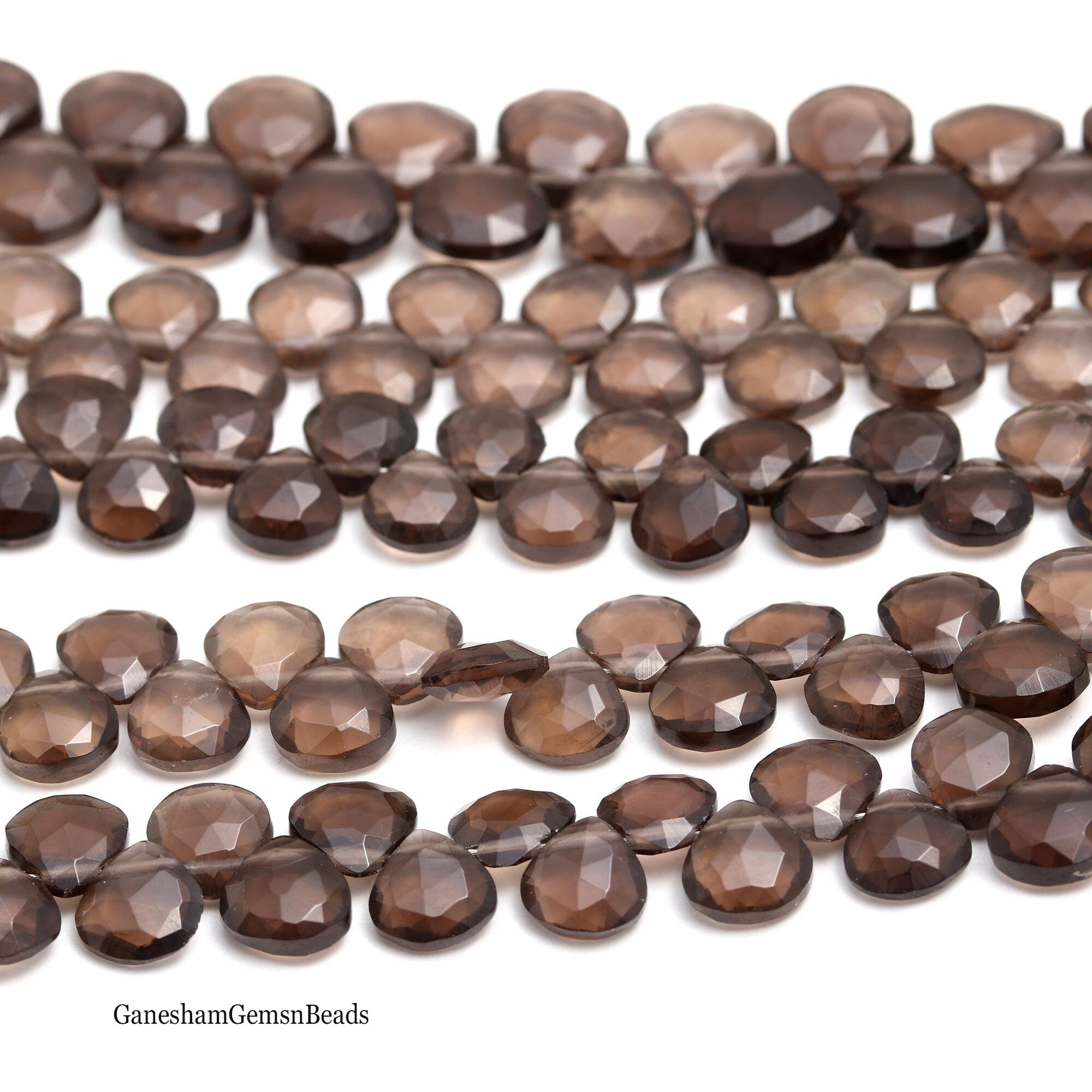 SALE スモーキークォーツ　ハート スモーキークォーツ ハート 12mm【1連販売】 | 天然石専門店カラフルビーズ