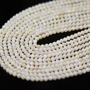 Perline di madreperla naturale sfaccettata, rondelle, filo da 13", perline di madreperla di qualità AAA da 2 a 2,5 mm, per gioielli, design e artigianato, MOP