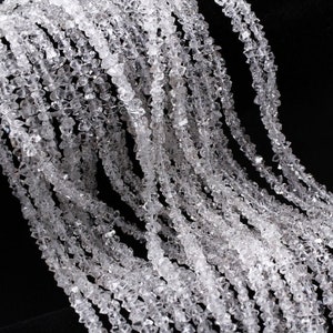 AAA Grade Super Clear Natural Herkimer Diamond Quartz Beads, Diamond Beads, Raw Diamond Beads, 3-4mm Diamond Beads, Herkimer Diamond Nuggets